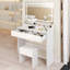 Très grande coiffeuse à miroir à DEL avec tabouret