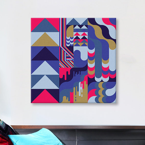 « lave », impression sur toile, H 12 po x l 12 po x P 1,5 po, Pas de tapis, Toile tendue