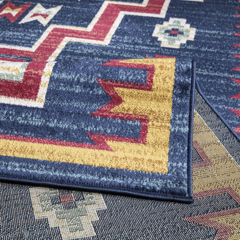 Malta Aztec Area Rug, Rectangle 60 x 110cm