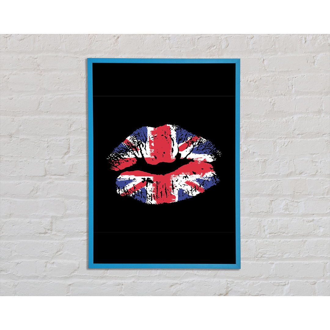 Gerahmtes Leinwandbild British Flag Lips