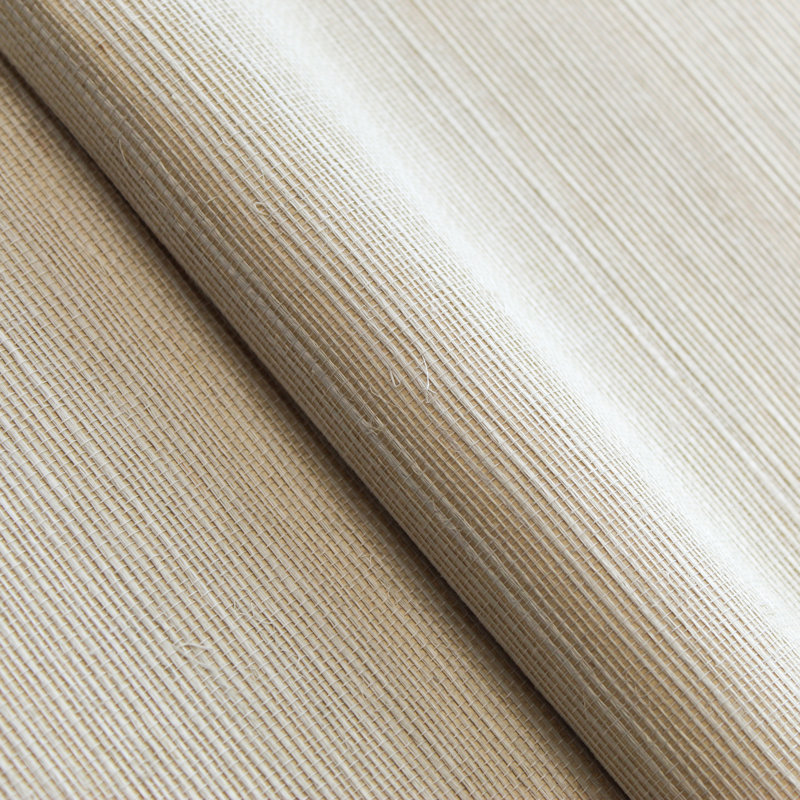 Sisal Monochromatic Authentic Grasscloth Wallpaper, Natural
