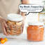 Paquet de 2 pots de fermentation avec 3 sas, pots en verre demi-gallon avec couvercle hermétique, pot Mason à bouche large de 64 oz avec ligne d'échelle pour le marinage, la fabrication de moules, le kimchi, le levain et les contenants alimentaires