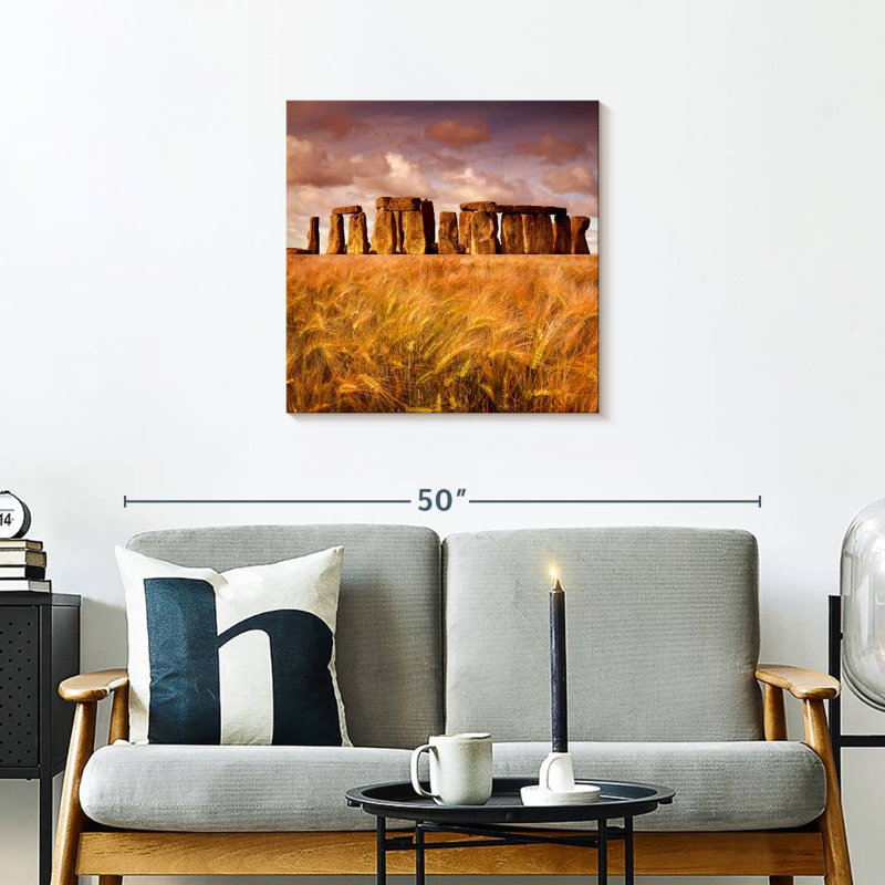 Keiri Wheat Field By The Stonehenge, 24" H x 24" W