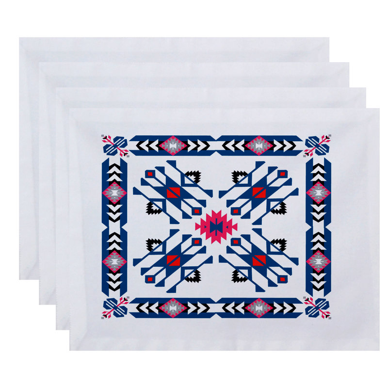 Ensemble de napperons 4 pièces Alfreda, Bleu