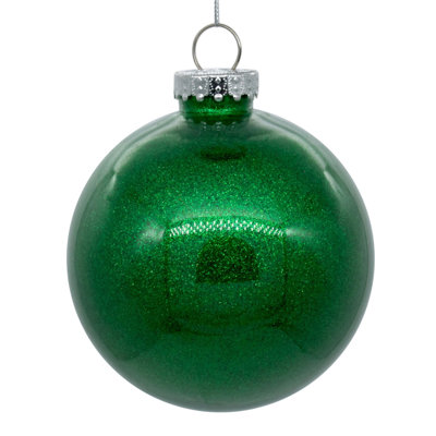 Clear Glitter Interior Ball Ornament
