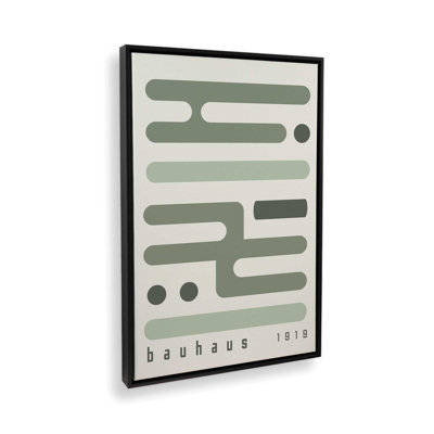 «Green Bauhaus Minimalist Circuitry I», reproduction sur toile 
