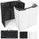 Station de table portative pour salle de réception portable, façade pour salle de réception 44 po x 41 po x 21 po avec bordure noire et blanche, support de table pliable en métal avec sac de transport