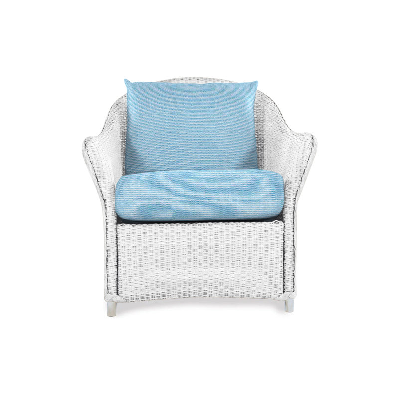 Weekend Retreat Outdoor Lounge Chair, Purveyor Pewter, White