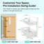 Under Sink Organizer Adjustable Height 2 Tier Bathroom Organizer Pull Out Cabinet Organer Kitchen Organizers And Storage Fridge Organizers And Storage,White,XL-1 Pack