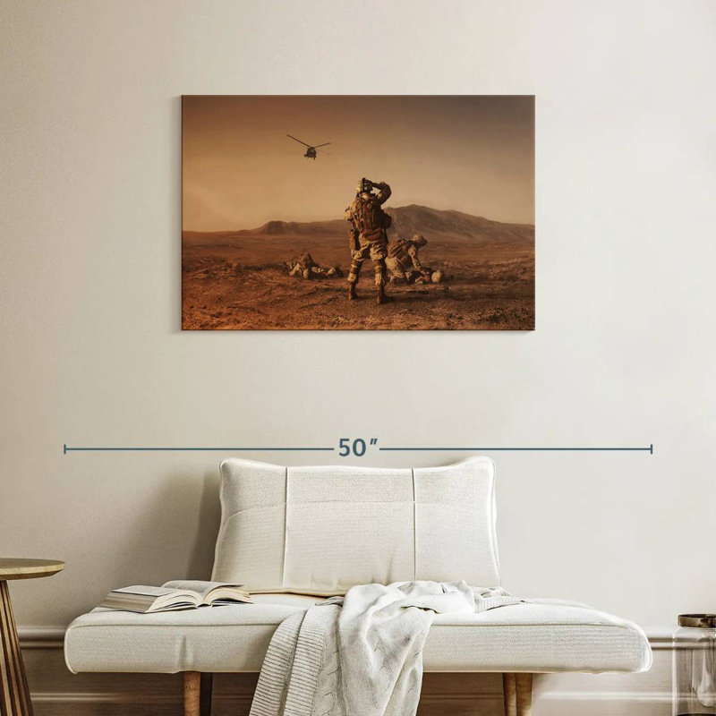 Lelar Medevac Army, 24" H x 36" W