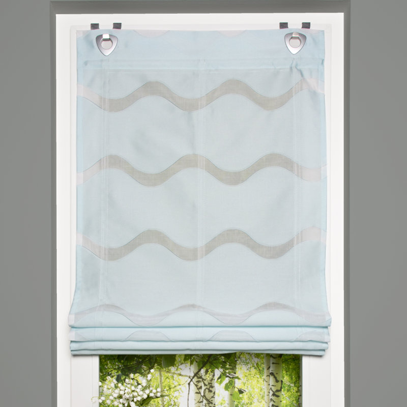 Sheer Roman Shade, 60cm W x 130cm L, Blue