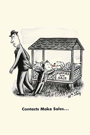 Contacts Make Sales - Print, 36" H x 24" W x 1.5" D