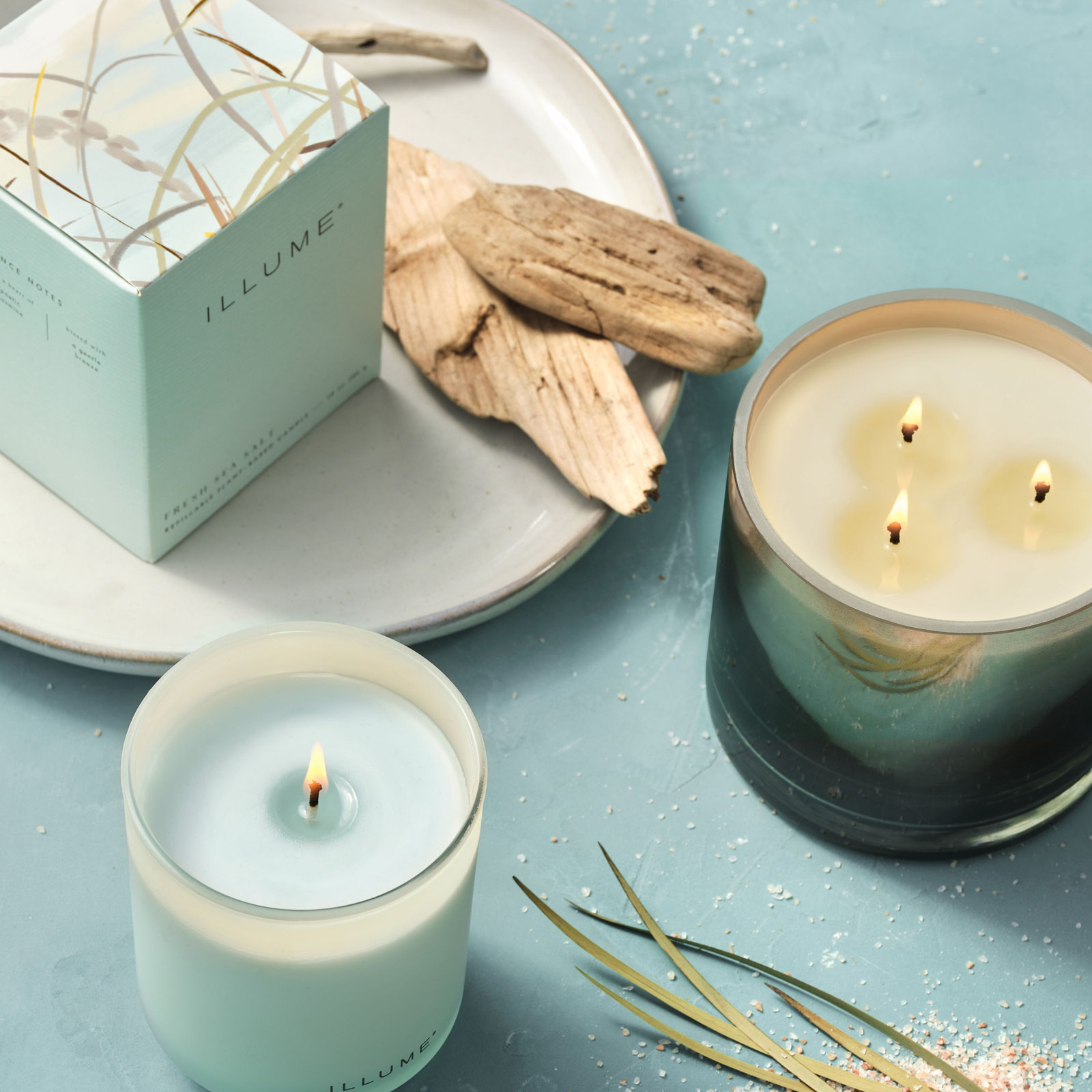 Imane Fresh Sea Salt Scented Jar Candle, Demi Vanity Tin