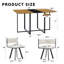 Ensemble de table de salle à manger moderne 7 pièces, design élégant à deux tons, parfait pour les cuisines compactes