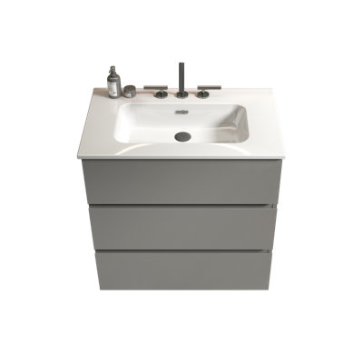  Meuble-lavabo de salle de bain 30 po avec lavabo et 3 trous de robinet
