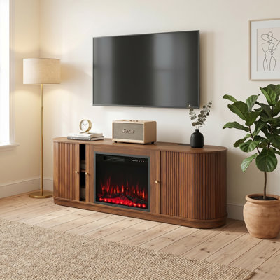 Mid-Century Modern Tv Stand With Fireplace
