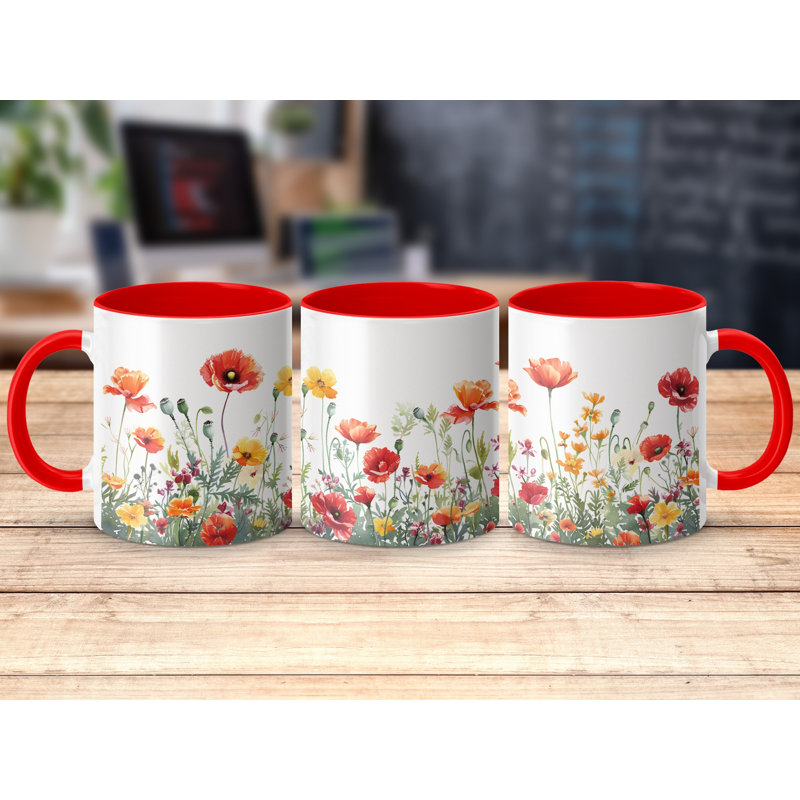 Ceramic Coffee Mug, Red