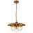 5-Light Leaf Chandelier With Seeded Glass Globes, Adjustable Height 14.57"-84.65", Antique Bronze Finish, UL/ETL Listed For Dining Room Kitchen Island
