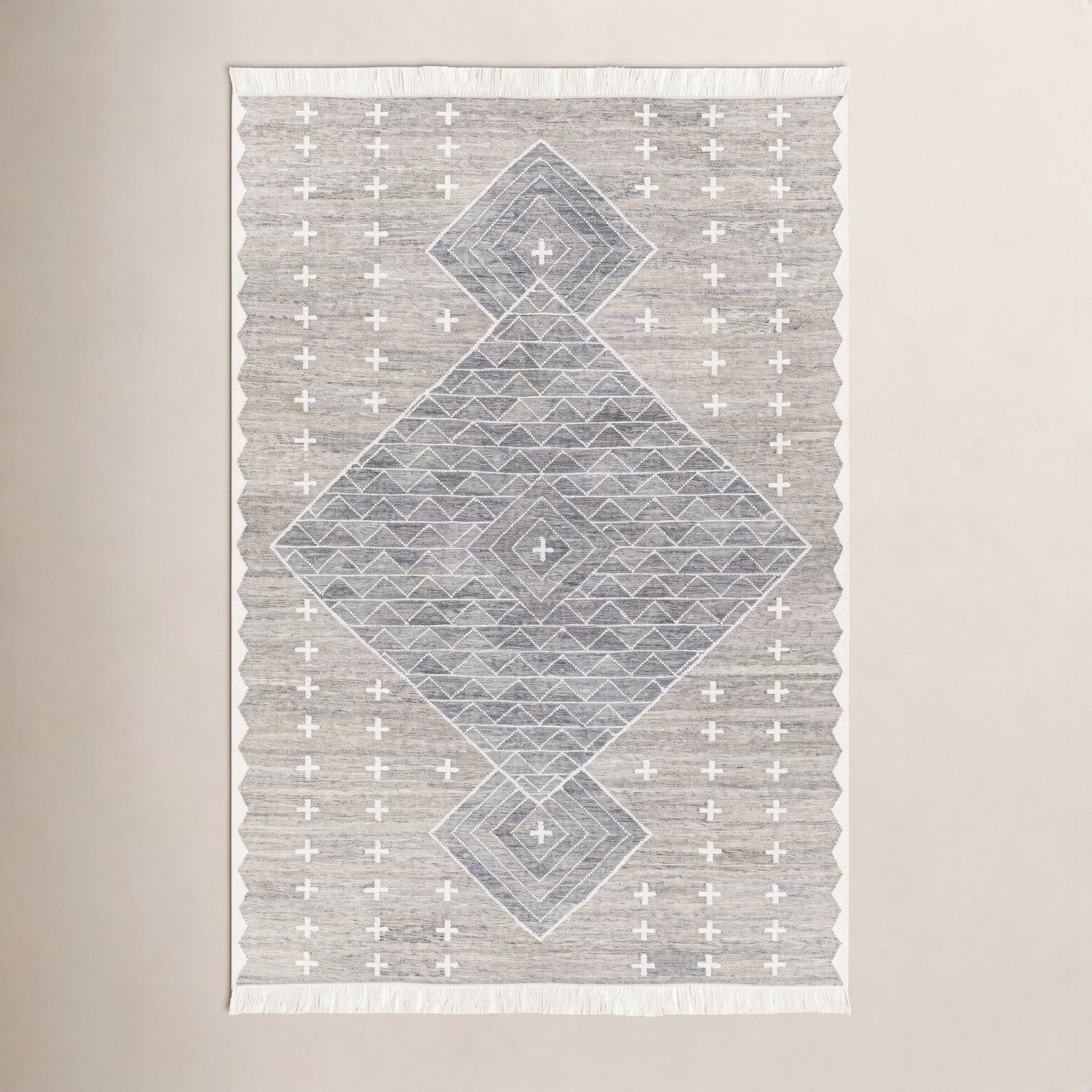 Malti Hand-Woven Moroccan Rug, Rectangle 5' x 7'6"