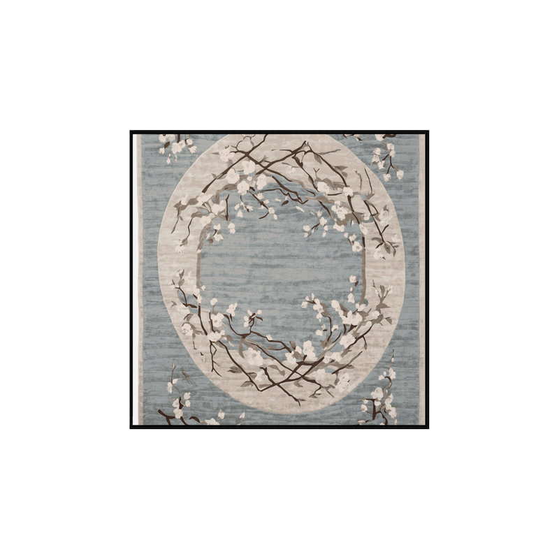 Silky Soft Plush Gray Area Rug, Square 7'