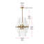 Luminaire suspendu unique à 6 lumières avec accents en cristal Francene-1924771272