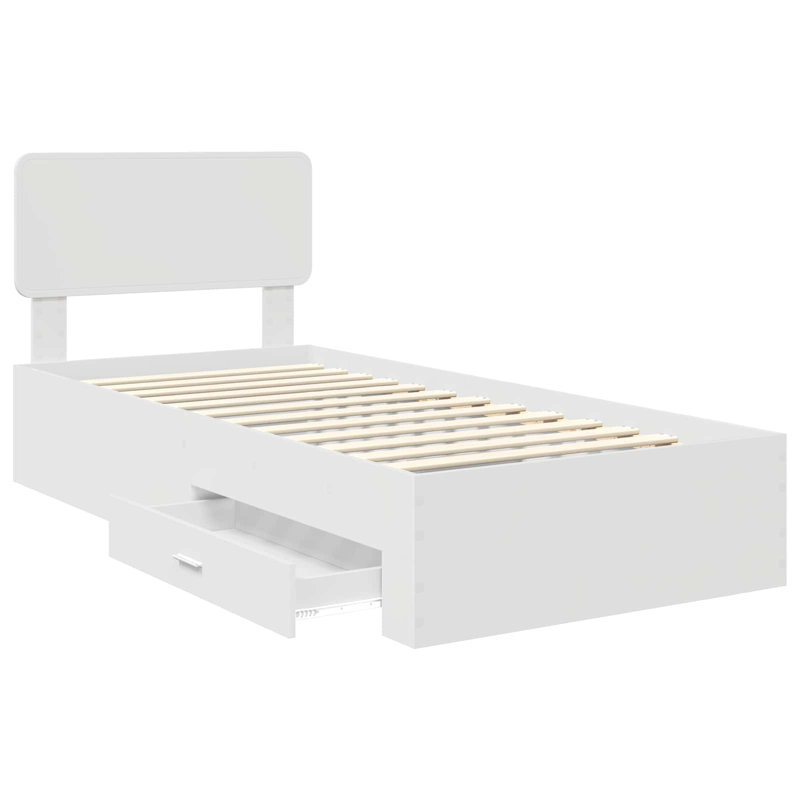 Bed, European Single (90 x 200 cm), White