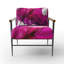 Fauteuil d'appoint rembourré à motif ancien Mystery In Viva Magenta II-929633267