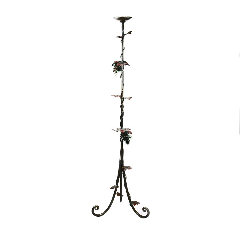 New Bordeaux Wrought and Glass Candleholder, 41" H x 12" W x 12" D