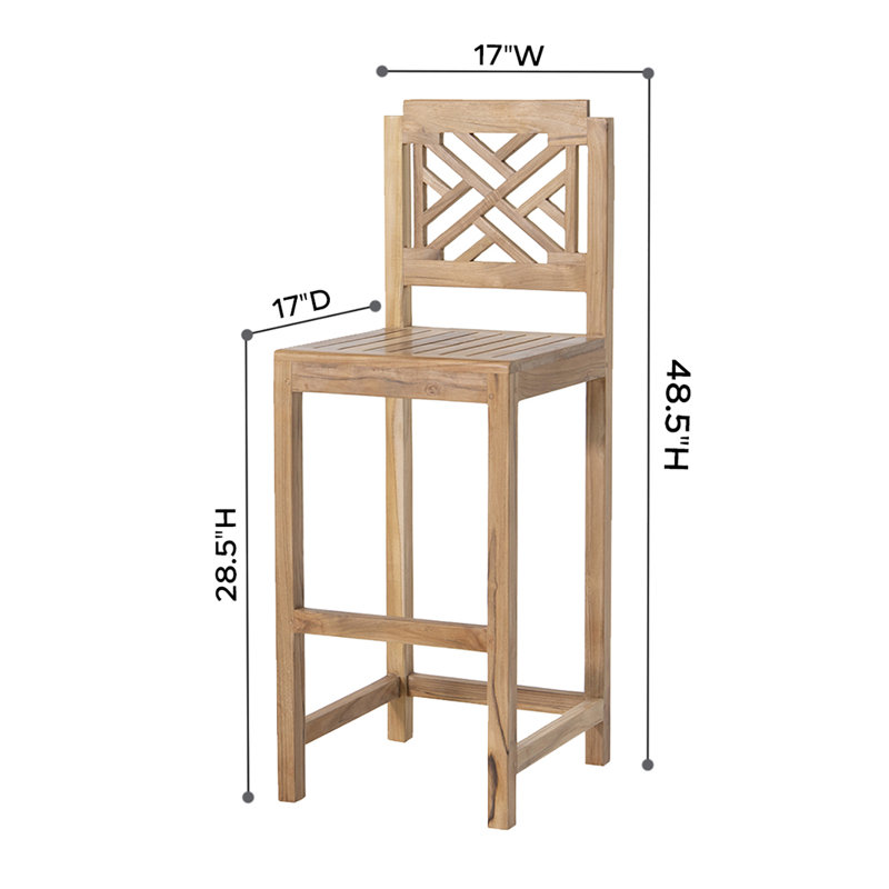 Ensemble de 3 tables de bar en teck avec table ronde de 40 po Monterey, Vert forêt
