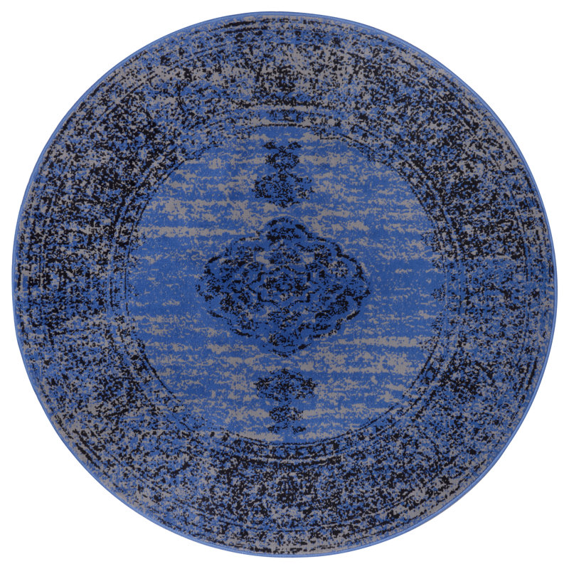 Mridional Blue Rug, Round 160cm