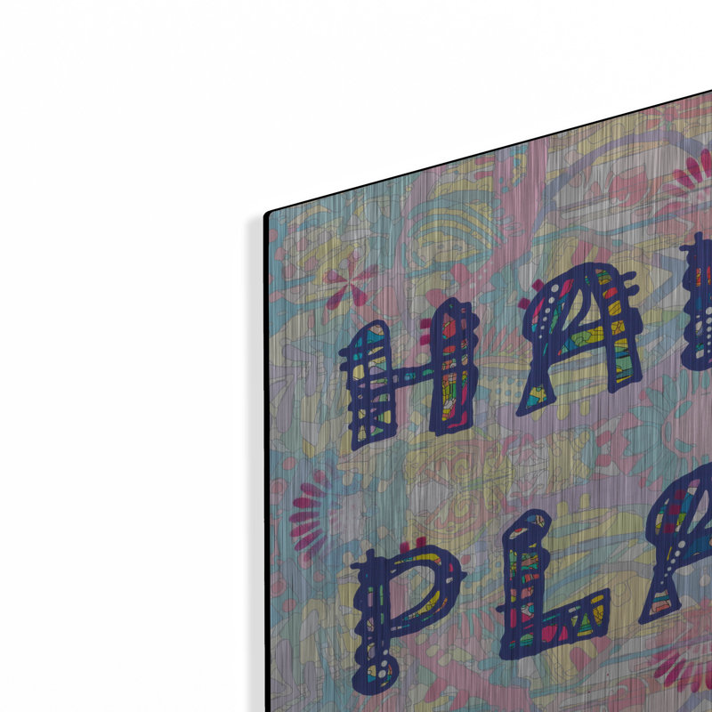 Red Barrel Studio® «Happy Place» par Dean Russo, art mural en métal, H 12 po x l 16 po