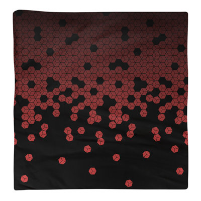 Serviette en coton à motif cube culbuté