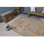 Tapis turc Oushak de grande taille avec un ton orange délavé, parfait pour tout salon