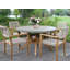 Justin 4 - Person Teak Wood Patio Dining Set with Round Table