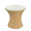 Ensemble de conversation d'extérieur 3 pièces en osier beige avec coussins 3 pièces