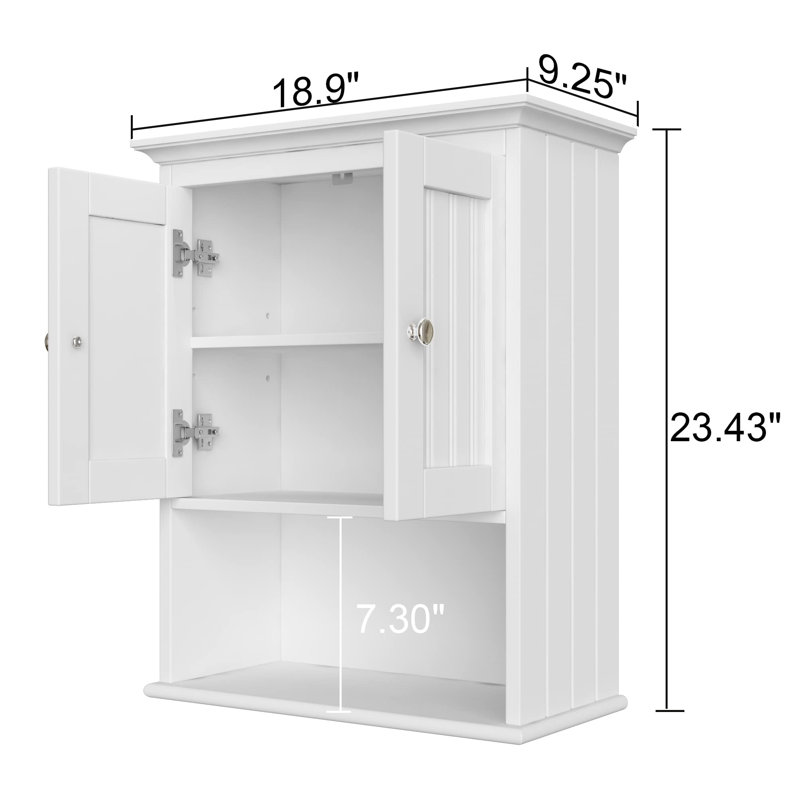 Rangement pour salle de bain Carnstroan, Blanc