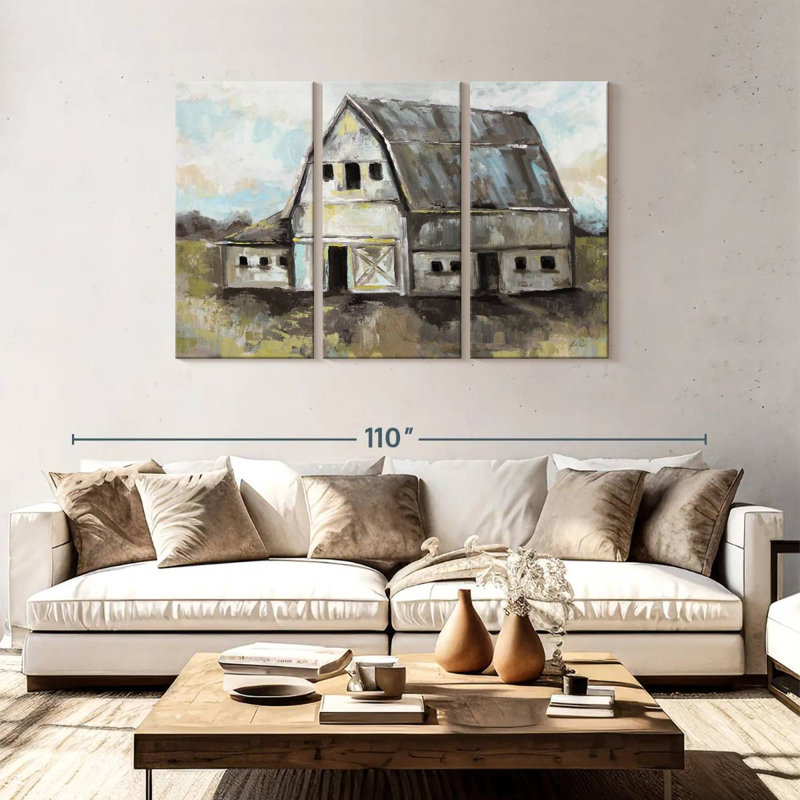 Lilie Tranquil Barn, 48" H x 74" W