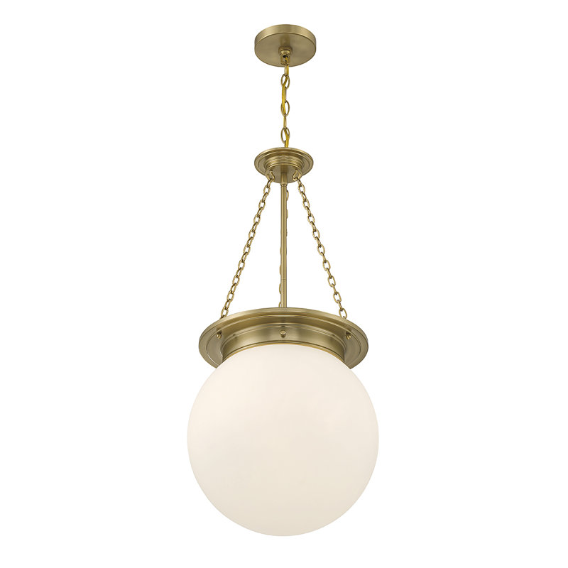 Luminaire sphère suspendu 3 lumières Chachi, Doré