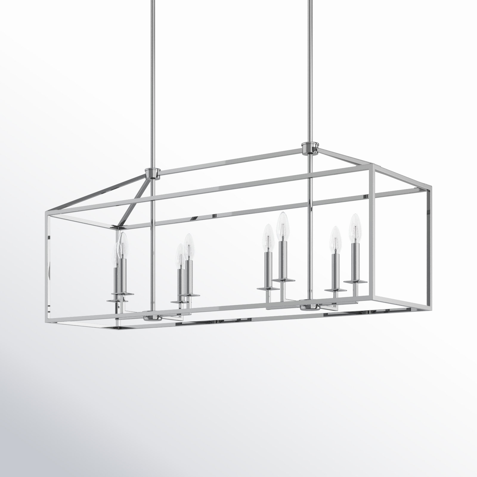 Ellis 8-Light Chandelier, Chrome, No