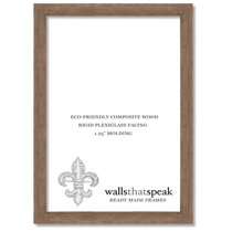 CustomPictureFrames 10x20 Classic Brown Wood Picture Frame - with Acrylic Front and Foam Board Backing