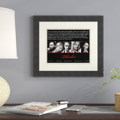 " Thinker (Quintet): Peace, Power, Respect, Dignity, Love "