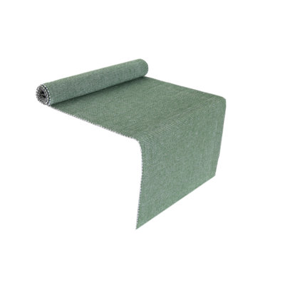 Chemin de table en mélange de coton de couleur unie