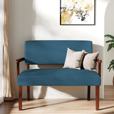 44.29"W Upholstered Dining Bench with Back for Living Room,Bedroom,Office,Entryway