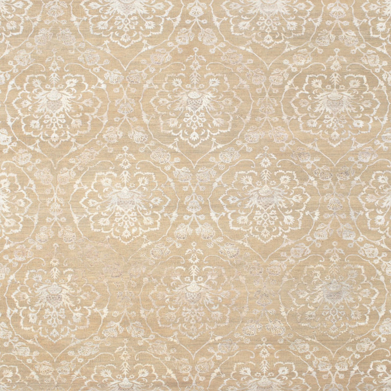 Tapis contemporain brun, Carré 5 pi