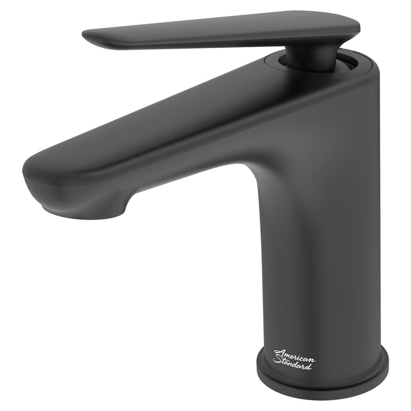 Robinet de salle de bain à un trou avec drain, Noir
