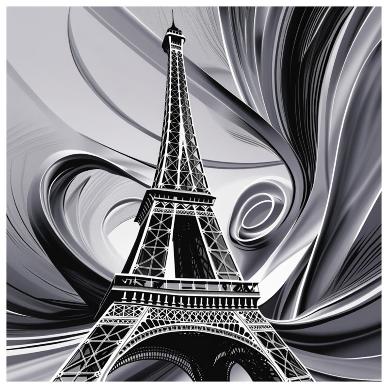 EiffelTower Canvas Gallery Wrap - Architecture Wall Decor in Many Sizes, 16 x 16 inches