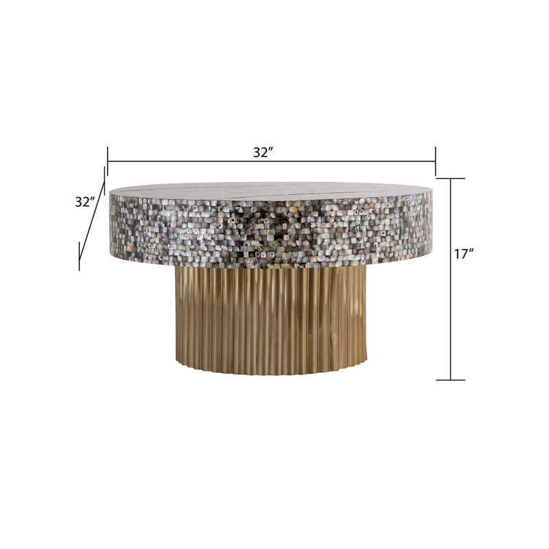 Table basse Tashya, H 17,06 po x L 32,06 po x l 32,06 po