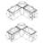 Glass Top L-Shape Computer Desk