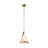 Brass Empire Pendant with Tapered Fabric Shade