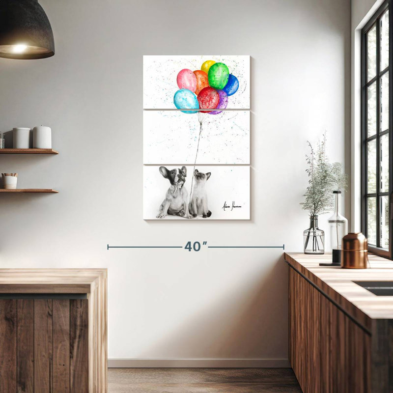 Brampt les huit ballons, H 38 po x l 24 po